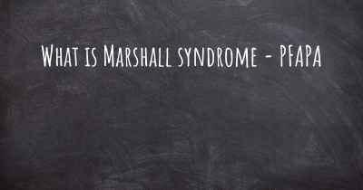 What is Marshall syndrome - PFAPA