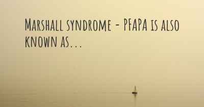 Marshall syndrome - PFAPA is also known as...