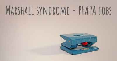 Marshall syndrome - PFAPA jobs