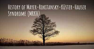 History of Mayer-Rokitansky-Küster-Hauser Syndrome (MRKH)