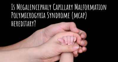 Is Megalencephaly Capillary Malformation Polymicrogyria Syndrome (mcap) hereditary?