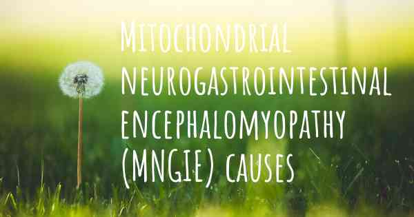 Mitochondrial neurogastrointestinal encephalomyopathy (MNGIE) causes