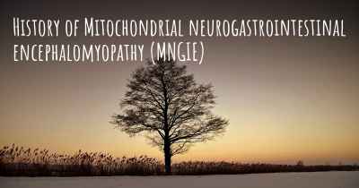 History of Mitochondrial neurogastrointestinal encephalomyopathy (MNGIE)