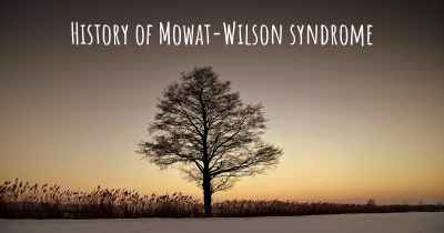 History of Mowat-Wilson syndrome