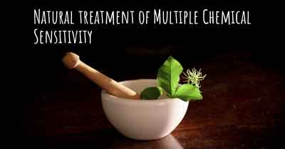 Natural treatment of Multiple Chemical Sensitivity