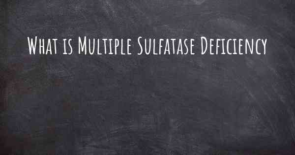 What is Multiple Sulfatase Deficiency