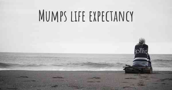 Mumps life expectancy