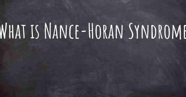 What is Nance-Horan Syndrome