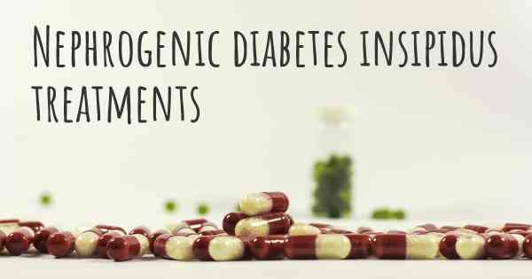 Nephrogenic diabetes insipidus treatments