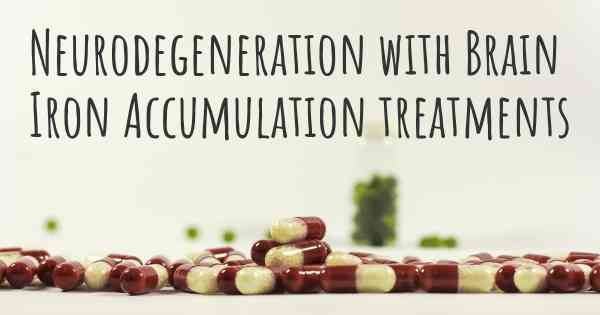 Neurodegeneration with Brain Iron Accumulation treatments