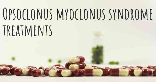 Opsoclonus myoclonus syndrome treatments