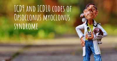 ICD9 and ICD10 codes of Opsoclonus myoclonus syndrome