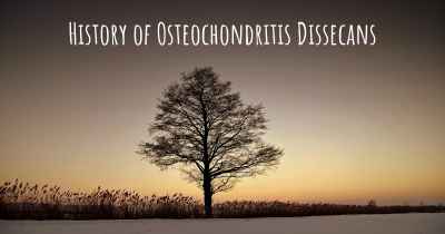History of Osteochondritis Dissecans