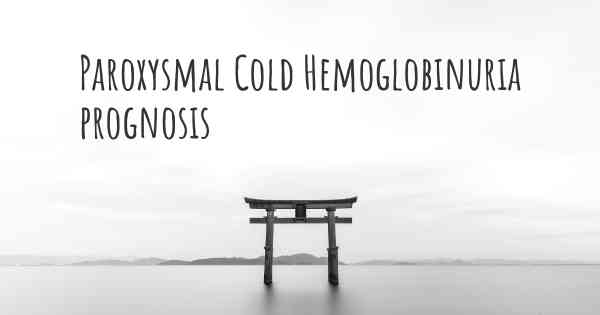 Paroxysmal Cold Hemoglobinuria prognosis
