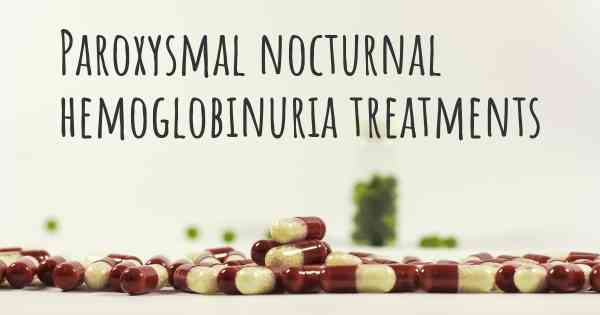 Paroxysmal nocturnal hemoglobinuria treatments