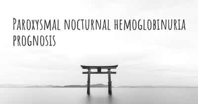 Paroxysmal nocturnal hemoglobinuria prognosis