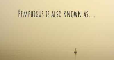 Pemphigus is also known as...