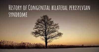History of Congenital bilateral perisylvian syndrome