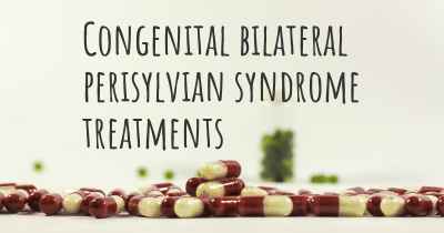 Congenital bilateral perisylvian syndrome treatments