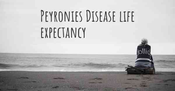 Peyronies Disease life expectancy