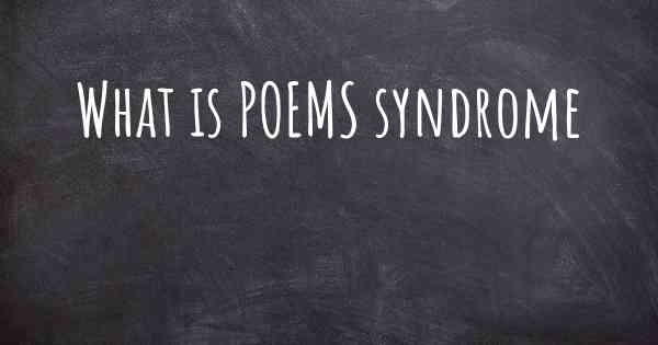 What is POEMS syndrome