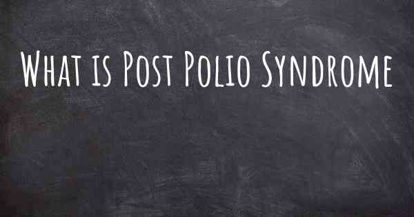 What is Post Polio Syndrome