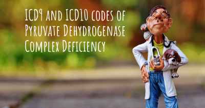 ICD9 and ICD10 codes of Pyruvate Dehydrogenase Complex Deficiency