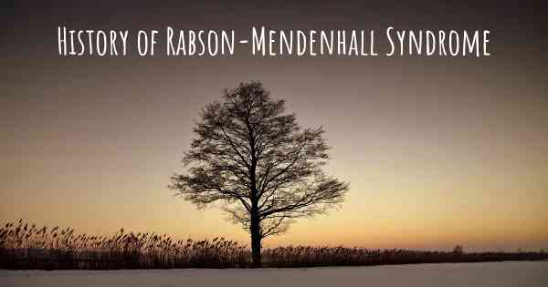 History of Rabson-Mendenhall Syndrome