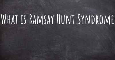 What is Ramsay Hunt Syndrome