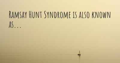 Ramsay Hunt Syndrome is also known as...