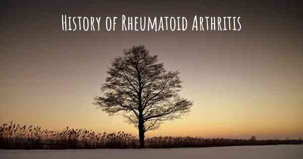 History of Rheumatoid Arthritis