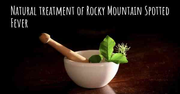 Natural treatment of Rocky Mountain Spotted Fever