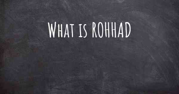 What is ROHHAD