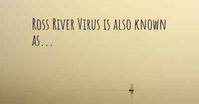 Ross River Virus is also known as...