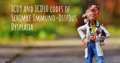 ICD9 and ICD10 codes of Schimke Immuno-Osseous Dysplasia