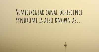 Semicircular canal dehiscence syndrome is also known as...