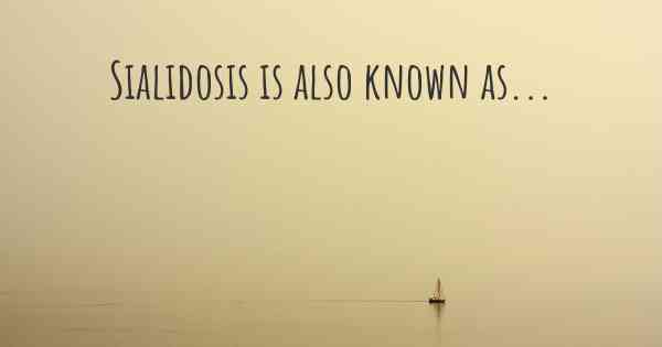 Sialidosis is also known as...