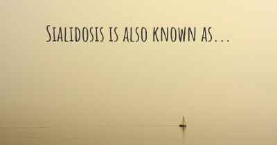 Sialidosis is also known as...