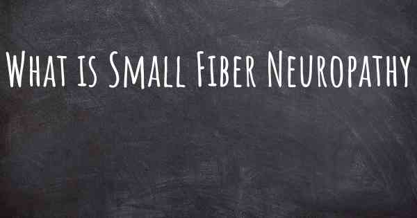 What is Small Fiber Neuropathy