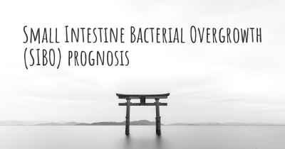 Small Intestine Bacterial Overgrowth (SIBO) prognosis