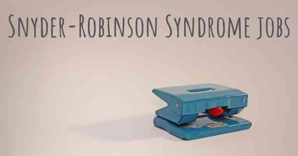 Snyder-Robinson Syndrome jobs