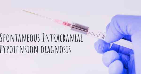 Spontaneous Intracranial Hypotension diagnosis