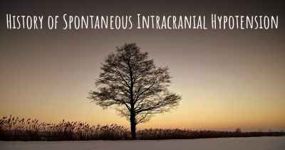 History of Spontaneous Intracranial Hypotension