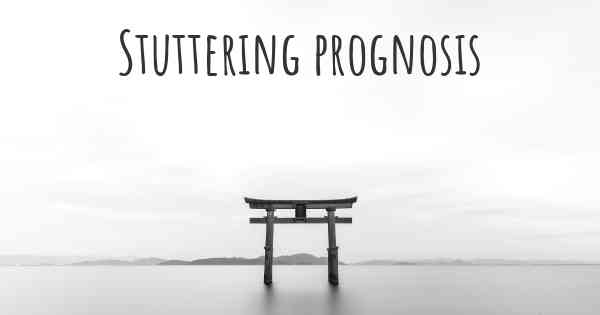 Stuttering prognosis