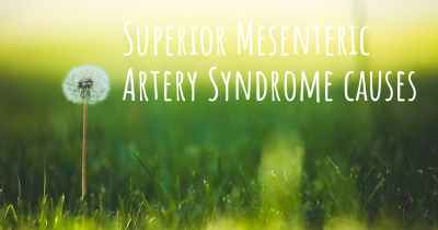 Superior Mesenteric Artery Syndrome causes