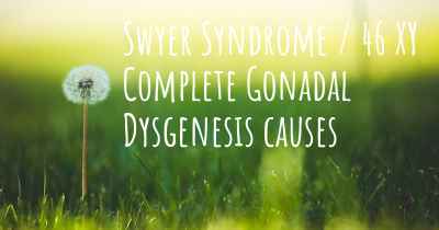 Swyer Syndrome / 46 XY Complete Gonadal Dysgenesis causes