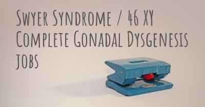 Swyer Syndrome / 46 XY Complete Gonadal Dysgenesis jobs