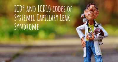ICD9 and ICD10 codes of Systemic Capillary Leak Syndrome