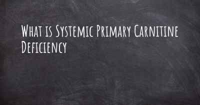 What is Systemic Primary Carnitine Deficiency