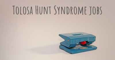 Tolosa Hunt Syndrome jobs